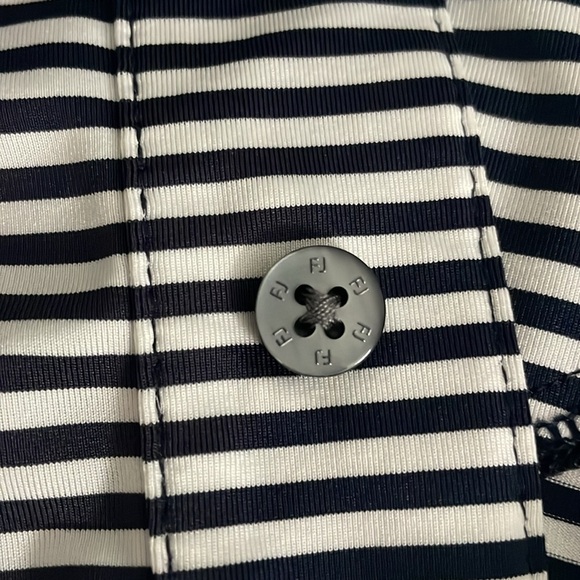 Footjoy FJ Men’s Golf Polo Shirt XL Blue White - Picture 5 of 10